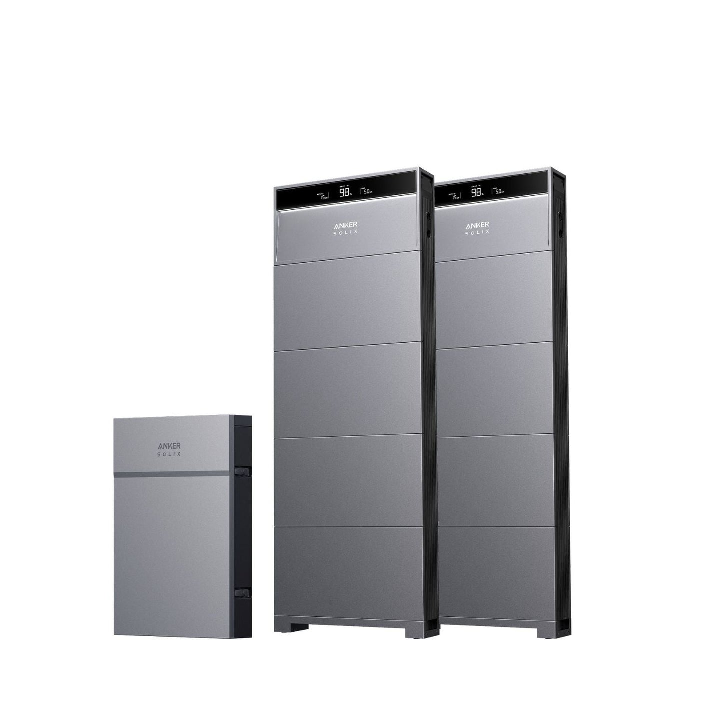 Two Anker Power Modules with eight Anker Battery Modules and one Anker Backup Controller