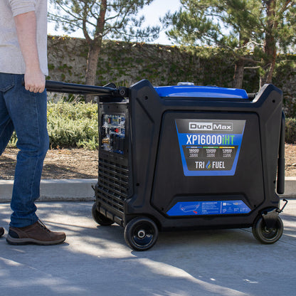 DuroMax XP16000iHT 16,000 Watt Tri Fuel Portable Inverter Generator - Quiet, Low THD