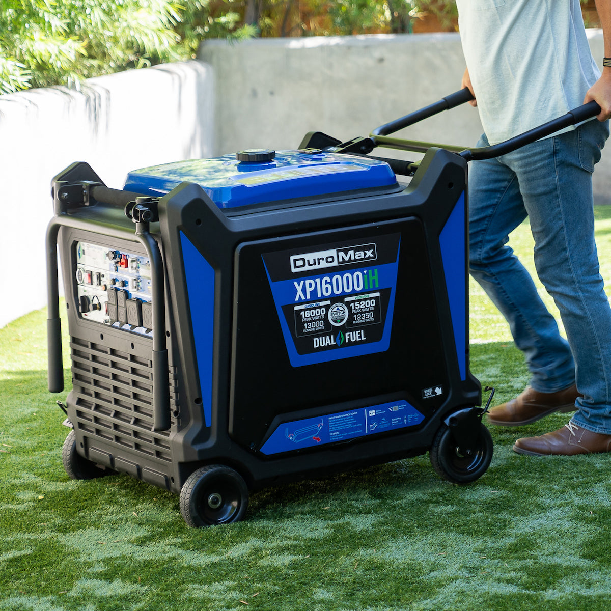 DuroMax XP16000iH 16,000 Watt Dual Fuel Portable Inverter Generator - Quiet, Low THD