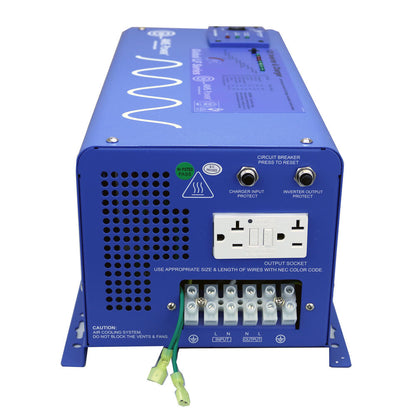AIMS Power 2000 Watt 24 Volt Pure Sine Inverter Charger Outputs