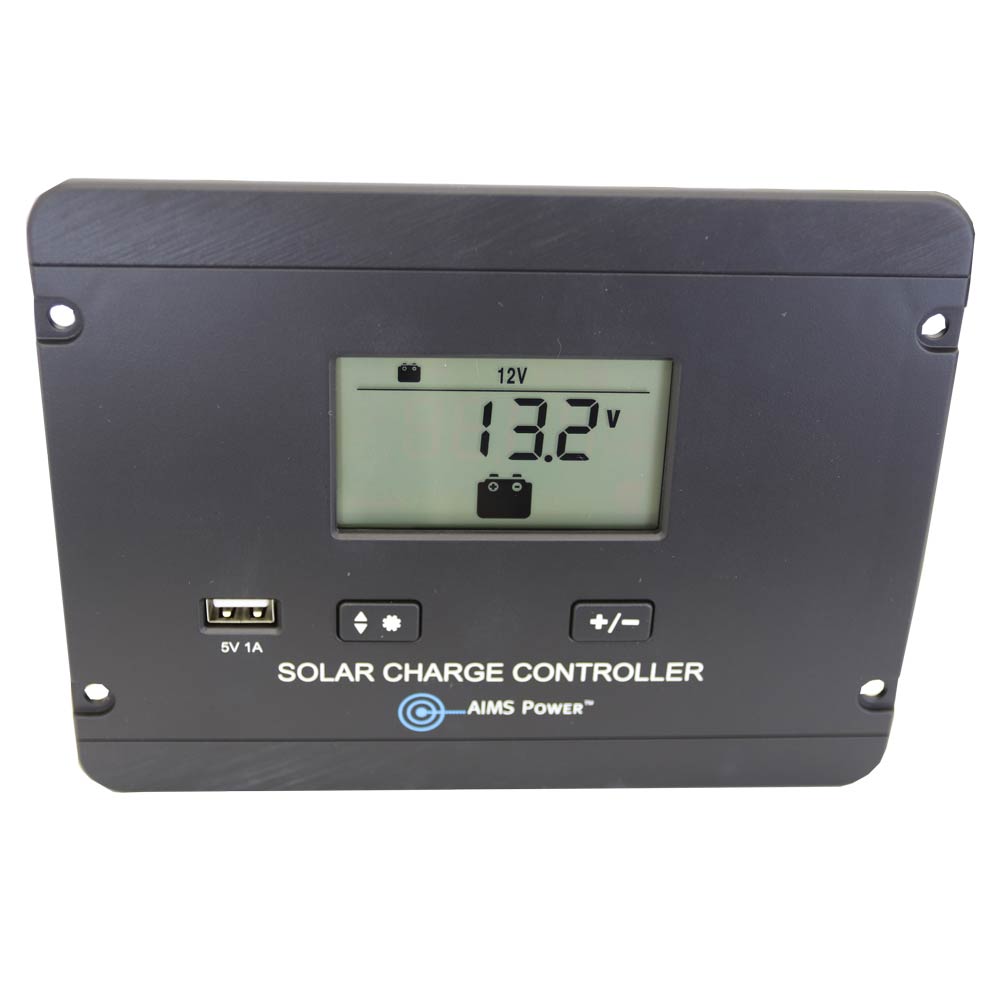AIMS Power 30 Amp PWM Flush Mount Solar Charge Controller
