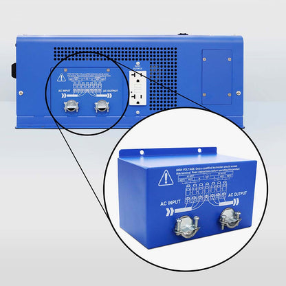 AIMS Power 3000 Watt 12 Volt Pure Sine Inverter Charger With 50A Bypass AC Input and Output