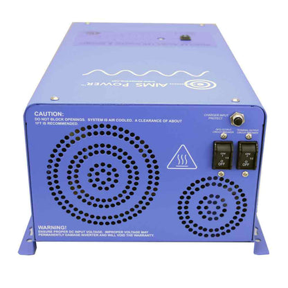 AIMS Power 3000 Watt 12 Volt Pure Sine Inverter Charger With 50A Bypass Top & Front View