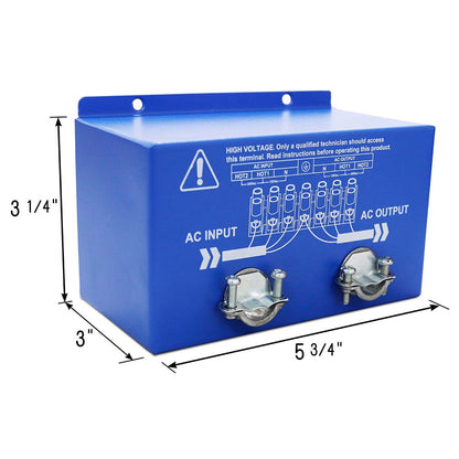 AIMS Power 3000 Watt 12 Volt Pure Sine Inverter Charger With 50A Bypass Dimensions