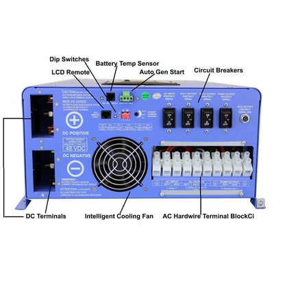 AIMS Power 8kW 48VDC Off-Grid Solar Kit | 3960W Solar