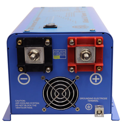 AIMS Power 600 Watt 12 Volt Pure Sine Inverter Charger Top & Side View