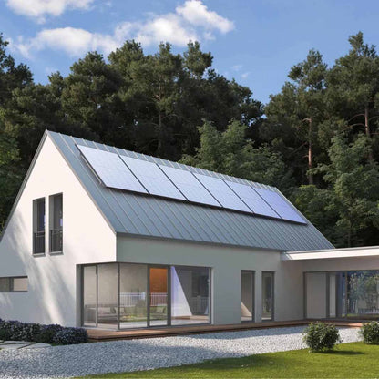 EcoFlow 400W Rigid Solar Panels On The Roof Of A Home
