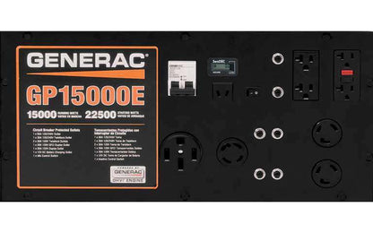 Generac GP15000E 15000W/22500W Gas Generator Electric Start