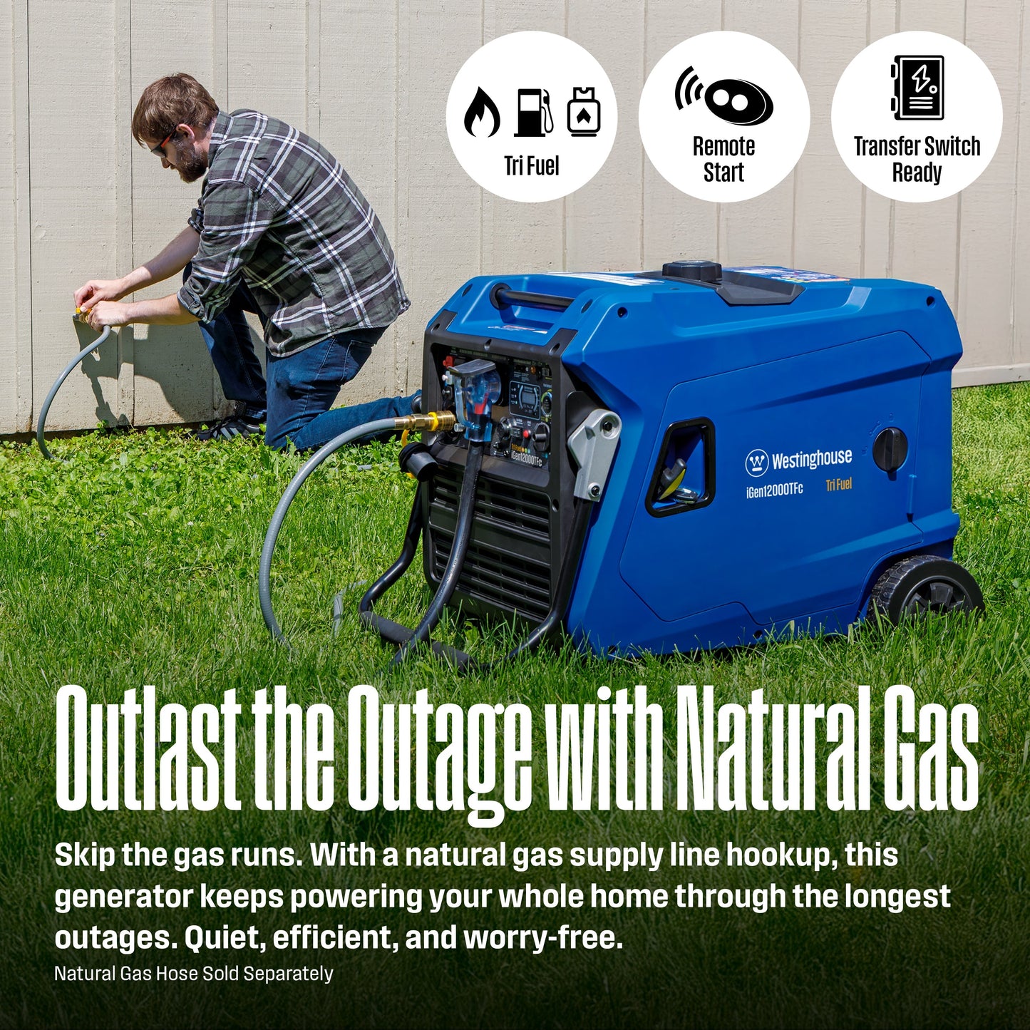 iGen12000TFc Inverter Generator - Tri-Fuel with CO Sensor