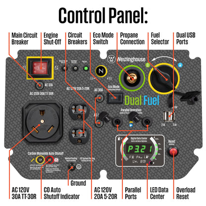 iGen5000DFcv Inverter Generator - Dual Fuel with CO Sensor